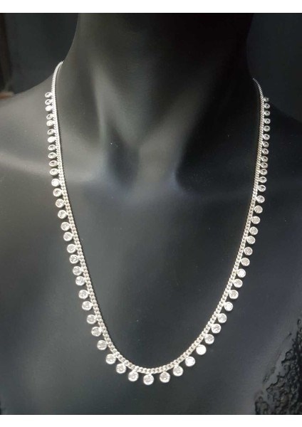 Zirconia Taş Sıralı Dizim Şık Tasarım 925 Ayar Gümüş Kolye fiyatları