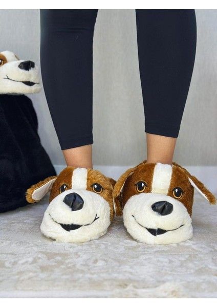 Unisex Yüksek Kalite Ses Yapmaz Taban Sevimli Köpek Panduf