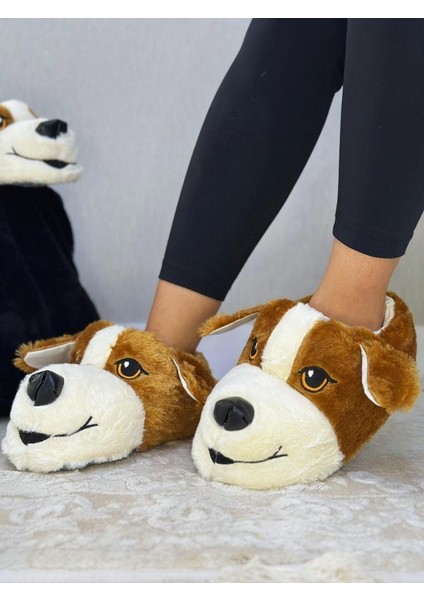 Unisex Yüksek Kalite Ses Yapmaz Taban Sevimli Köpek Panduf fiyatları