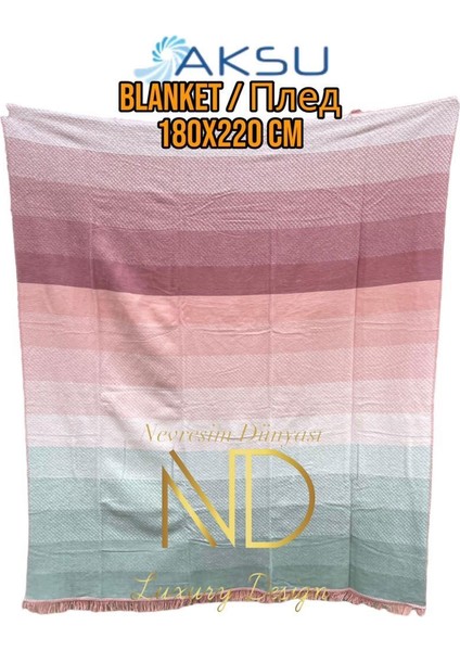 Montant Pembe Çift Kişilik Battaniye