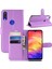 Litchi Doku Cüzdan Stand Deri Kılıf Kapağı Xiaomi Redmi Not 7s /not 7 /not 7 Pro (Hindistan) -Purple (Yurt Dışından) 1