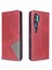 Xiaomi Mi Cc9 Pro/mi Note 10/mi Note 10 Pro-Red Için Geometrik Desen Deri Deri Stand Kılıfı (Yurt Dışından) 4