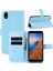 Litchi Doku Cüzdan Pu Deri Stand Telefonu Xiaomi Redmi 7A-BLUE Için (Yurt Dışından) 1