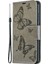 Xiaomi Redmi Için Not 7s /not 7 /note 7 Pro (Hindistan) Pu Deri Dergisi Kelebekler Telefon Case-Grey (Yurt Dışından) 2