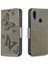 Xiaomi Redmi Için Not 7s /not 7 /note 7 Pro (Hindistan) Pu Deri Dergisi Kelebekler Telefon Case-Grey (Yurt Dışından) 4