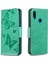 Xiaomi Redmi Için Not 7s /not 7 /note 7 Pro (Hindistan) Pu Deri Dergi Kelebekler Telefon Kılıf Yeşil (Yurt Dışından) 4