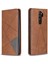 Geometrik Desen Standı Deri Kart Tutucu Xiaomi Redmi Note 8 Pro-Brown (Yurt Dışından) 4