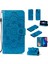 Xiaomi Redmi Için Not 7s/not 7/note 7 Pro (Hindistan) Baskı Mandala Çiçek Deri Cüzdanı Kapak Telefon Kılıf Mavisi (Yurt Dışından) 1