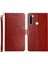 Yumuşak Iç Tpu ve Dış Pu Deri Y Şeklinde Hat Baskı Şok Emilmiş Telefon Cüzdanı Kabuk Stant Örtüsü Xiaomi Redmi Not 8 2021-DARK Kırmızı (Yurt Dışından) 1