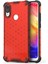 Petek Deseni Şok Geçirmez Tpu+Pc Xiaomi Redmi Için Hybrid Telefon Kılıfı Not 7/note 7 Pro (Hindistan)/not 7s-Red (Yurt Dışından) 1