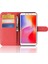 Litchi Doku Deri Cüzdan Stand Mobil Kapak Xiaomi Redmi 6A (Tek 12MP Arka Kamera) -Red (Yurt Dışından) 4