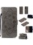 Xiaomi Mi 9 Se Için Mandala Çiçek Telefon Kapağı Cüzdan Deri Case-Grey (Yurt Dışından) 1