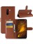 Xiaomi Için Pocophone F1/poco F1 (Hindistan) Kabuk Casing Litchi Tahıl Deri Kılıfı (Stand ve Cüzdan) -Brown (Yurt Dışından) 1