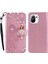 Baykuş Izi Rhinestone Dekor Cüzdan Deri Kapak Xiaomi Mi 11-Rose Altın Için (Yurt Dışından) 1