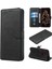 Deri Stand Telefon Kılıfı Xiaomi Redmi Için Kart Yuvaları Not 7/note 7 Pro (Hindistan)/not 7s-Black (Yurt Dışından) 1