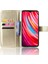 Xiaomi Redmi Için Çılgın At Skin Deri Cüzdan Kabuğu Kılıfı Not 8 Pro-Altın (Yurt Dışından) 4