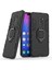 Parmak Yüzük Kickstand Pc+Tpu Combo Cep Telefonu Xiaomi Pocophone F1/poco F1 (Hindistan) -Black Için (Yurt Dışından) 1