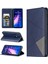 Geometrik Desen Standı Deri Kart Tutucu Xiaomi Redmi Note 8-Blue Için (Yurt Dışından) 1