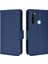 Litchi Doku Pu Deri+Tpu Tampon Stand Kapağı Tam Koruyucu Telefon Kasası Xiaomi Redmi Için Cüzdan ile Not 8/not 8 2021-DARK Mavi (Yurt Dışından) 2