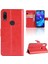 Xiaomi Redmi Için Çılgın At Deri Cüzdan Kılıfı Not 7s /not 7 /not 7 Pro (Hindistan) -Red (Yurt Dışından) 1