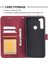 Geometrik Doku Cüzdan Stand Deri Telefon Kabuğu Xiaomi Redmi Note 8t-Dark Kırmızı (Yurt Dışından) 3