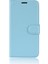 Litchi Doku Deri Cüzdan Standı Xiaomi Redmi 6A (Tek 12MP Arka Kamera) Için Mobil Gövde Kabuğu -Blue (Yurt Dışından) 2