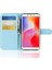 Litchi Doku Deri Cüzdan Standı Xiaomi Redmi 6A (Tek 12MP Arka Kamera) Için Mobil Gövde Kabuğu -Blue (Yurt Dışından) 4