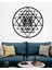 Yuvarlak Sri Yantra Dekoratif Ahşap Duvar Dekoru 4