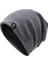 Erkek Sonbahar ve Kış Mevsimi Ince Kesit Pamuk Şapka Bere - Koyu Gri (Yurt Dışından) 1