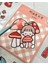 Sevimli Kız ve Arkadaşları Kırmızı Şeffaf Pet Sticker Set / Çıkartma / Su Geçirmez / Bullet Journal 3