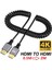 HDMI Spiral Yaylı Uzayabilen Fullhd 4K 60Hz UHD Kablo (0.5-2 Metre) 2