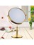 Lüks Altın Pirinç Makyaj Aynası 8 Inç Yuvarlak Çift Taraflı Ayna 360 Derece Dönen Standı Vanity Büyüteç Ayna | Banyo Aynaları (Yurt Dışından) 2