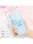 Kahve Kupaları Yaratıcı Pullu Yıldız Bpa Ücretsiz Plastik Su Şişesi ile Straw Seyahat Taşınabilir Çay Süt Yalıtımlı Kupası Drinkware 420ML | Kupalar (Mavi) (Yurt Dışından) 4