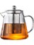 Borosilikat Temizle Cam Çaydanlık Yüksek Sıcaklığa Dayanıklı Paslanmaz Çelik Demlik Filtresi Çay Kettle | Çaydanlıklar (A682 Çaydanlık 450ML) (Yurt Dışından) 1