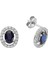 Pırlanta ve Oval Safir Taşlı Küpe 0415E0036 1