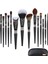 Luxury Black Matte 14 Parça Makyaj Fırça Seti + Çanta 1