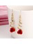 21 Yeni Moda Takı Kırmızı Gül Damla Küpe Kadınlar Vintage Rhinestone Çiçekler Dangle Küpe Düğün Nişan Parti Takı (Yurt Dışından) 2