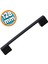 Mobilya Mutfak Dolabı Banyo Çekmece Dolap Kapak Kulpu Kulbu Siyah 128 mm Metal Kulp 1