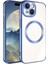 - Apple iPhone 15 - Kılıf Magsafe Wireless Şarj Özellikli Setro Silikon - Sierra Mavi 1