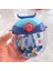 Donut Straw Cup Taşınabilir Su Bardağı Öğrencilerin Omuz Askısı ile Su Şişesi Yetişkinler ve Çocuklar Için Yüksek Görünüm (Yurt Dışından) 1