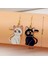 17 Sevimli Basit Karikatür Küçük Kedi Kitty Metal Düğme Küpe Kadınlar Için Moda Güzel Yavru Kedi Hayvan Küpe Parti Doğum Günü Takı (Yurt Dışından) 2