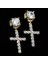 2 Pairs Şık Küpe Damızlık Küpe Mizaç Geometrik Zirkon Eardrop Takı Çapraz Küpe Nefis Batı Tarzı Kulak Takı (Yurt Dışından) 5