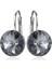 Avusturya Elements Bella Platinum-Bk Elmas Moda Kristalleri Damla Küpe Gümüş Renk Yuvarlak Dangle Küpe Kadınlar Için Noel Düğün Bijoux (Yurt Dışından) 1