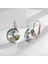 Altın-Mavi Gölge Moda Avusturya Elements Kristalleri Bella Damla Küpe Gümüş Renk Yuvarlak Dangle Küpe Kadınlar Için Noel Düğün Bijoux (Yurt Dışından) 1