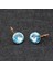 Altın-Akuamarin Moda Avusturya Elements Kristalleri Bella Damla Küpe Gümüş Renk Yuvarlak Dangle Küpe Kadınlar Için Noel Düğün Bijoux (Yurt Dışından) 1