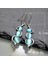 EK3719 Yeni Mavi Renk Dangle Küpe Kadınlar Için Yuvarlak Metal Çiçek Yaprak Kristal Gem Yıldız Brincos Tatlı Düğün Parti Takı Noel Hediyesi (Yurt Dışından) 1