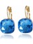 EK3796 Yeni Mavi Renk Dangle Küpe Kadınlar Için Yuvarlak Metal Çiçek Yaprak Kristal Gem Yıldız Brincos Tatlı Düğün Parti Takı Noel Hediyesi (Yurt Dışından) 1