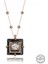 Swarovski Crystal Taşlı Rose Top Zincir Siyah Elmas Gümüş Kadın Kolye 1