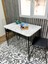 60X90 Beyaz Mermer Desen Masa Mutfak Masası Çalışma Masası 2