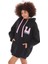 Fancy Kadın Kapüşonlu Sırtı Nakış Detaylı Yumuşacık İçi Pamuklu Oversize Kalın Sweatshirt Tunik 1